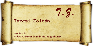 Tarcsi Zoltán névjegykártya