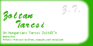 zoltan tarcsi business card